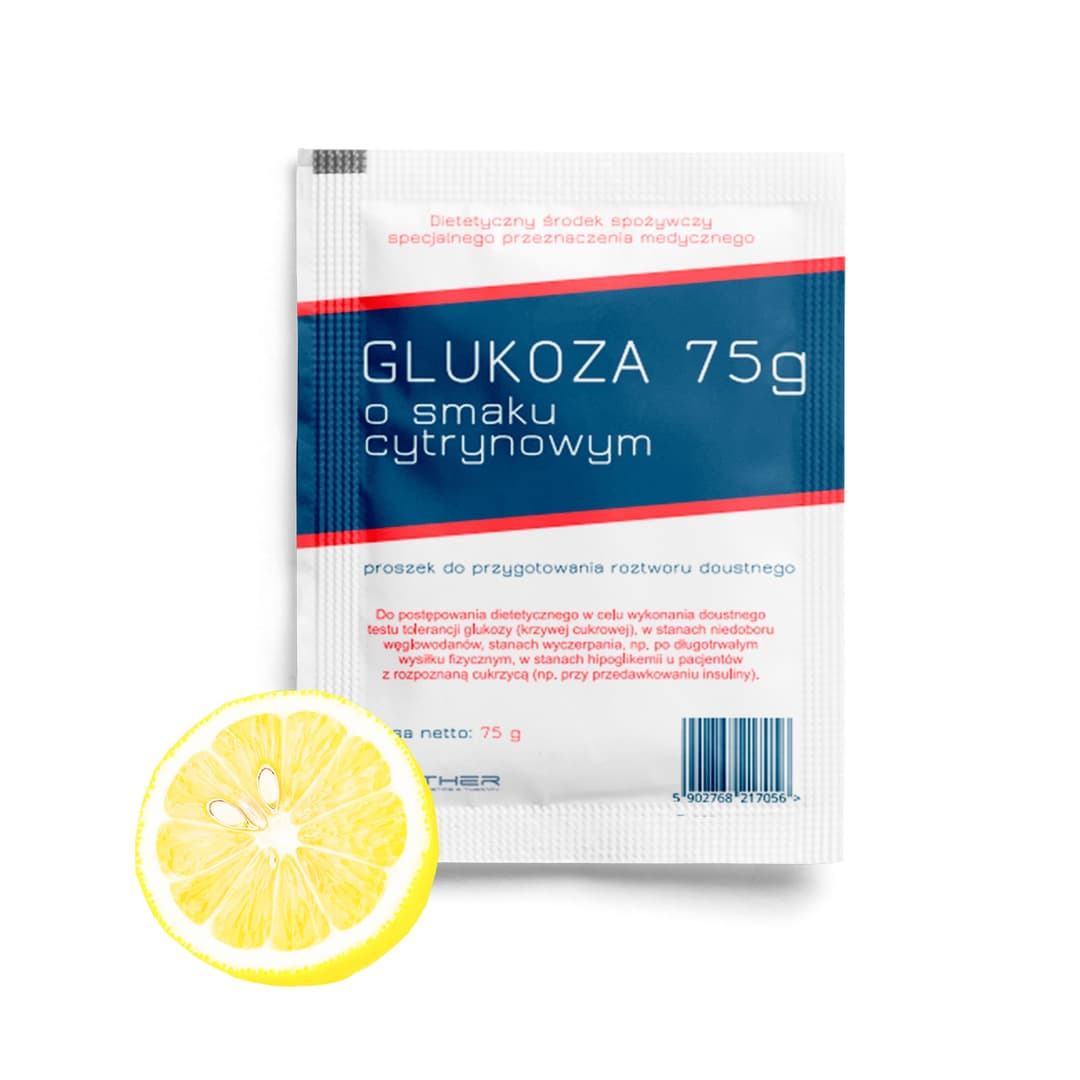 DIATHER Glukoza o smaku cytrynowym saszetka 75g 1szt.