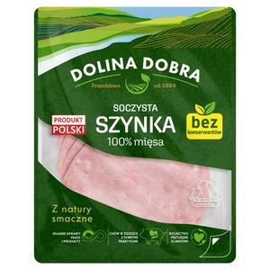 DOLINA DOBRA Soczysta szynka 100% mięsa bez konserwantów 100 g