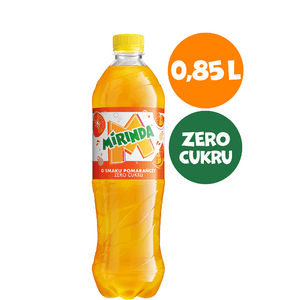 MIRINDA Napój gazowany o smaku pomarańczowym bez cukru 850ml