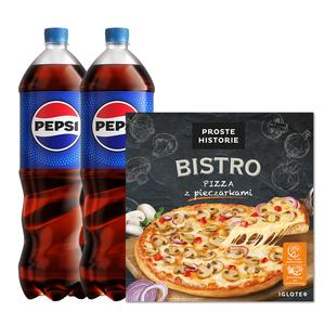 Pepsi x2 + Pizza z pieczarkami