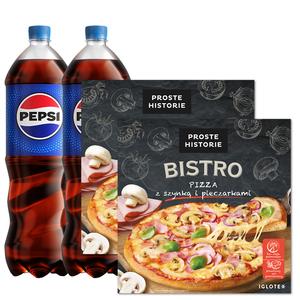 Pepsi x2 + Pizza z szynką i pieczarkami x2