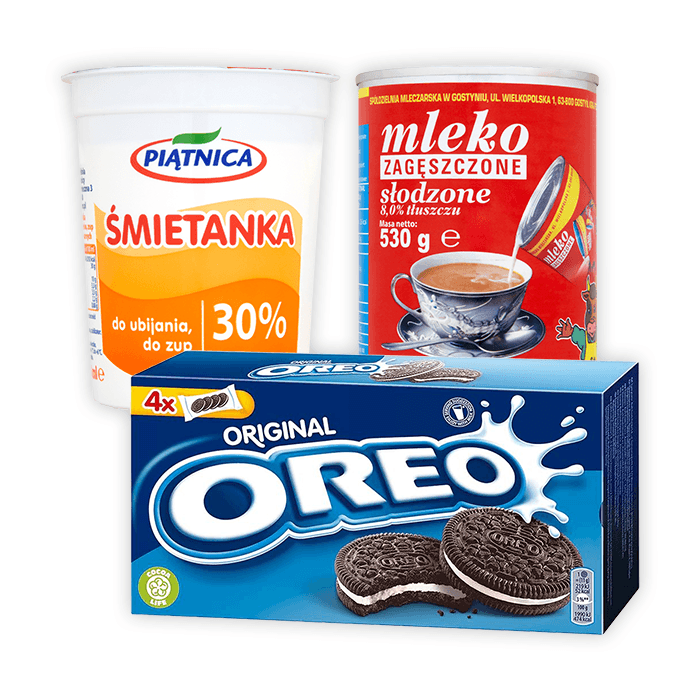 3- składnikowe domowe lody oreo