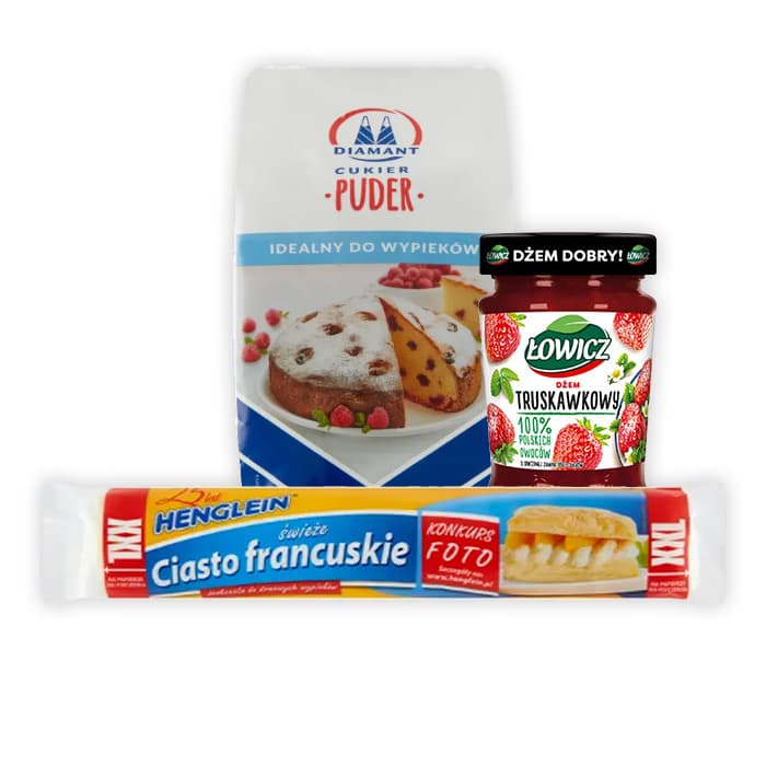 Słodkie rożki z nadzieniem owocowym