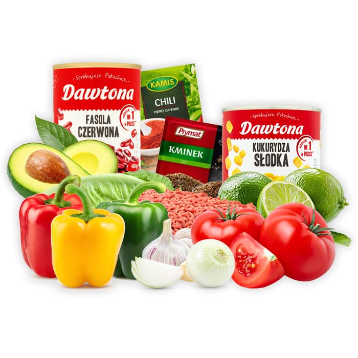 Sałatka meksykańska z wieprzowiną