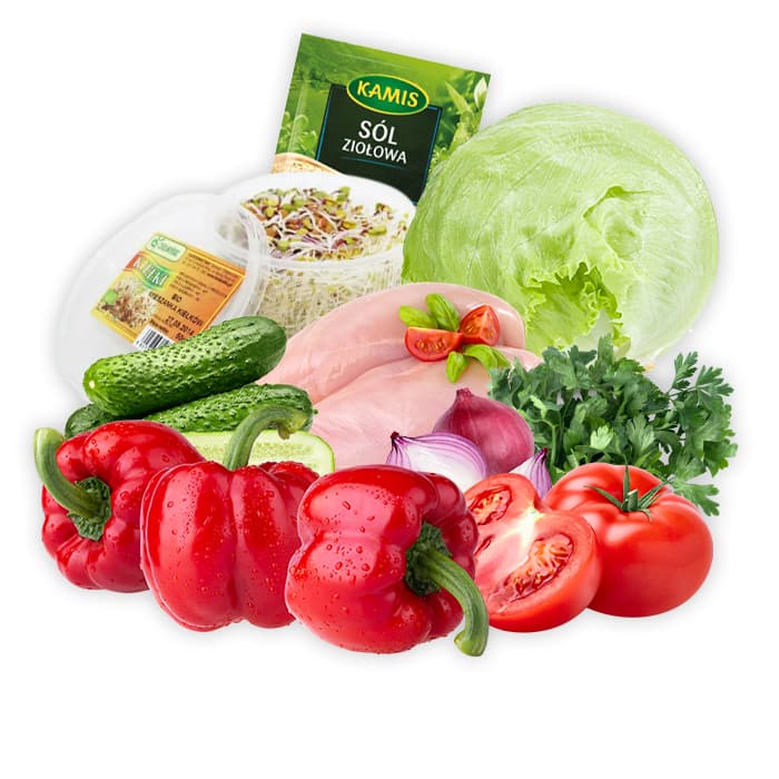 Sałatka z grillowanym kurczakiem