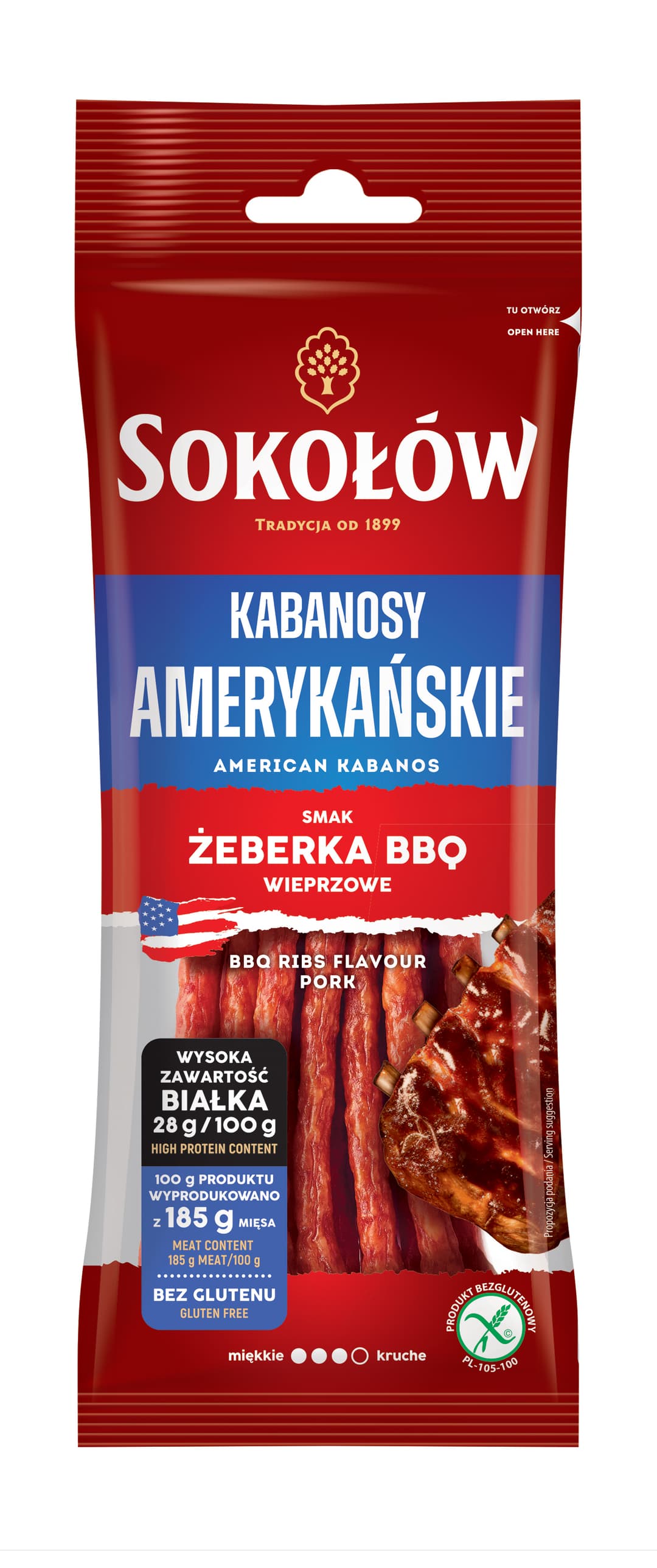 SOKOŁÓW Kabanosy Amerykańskie 100 g