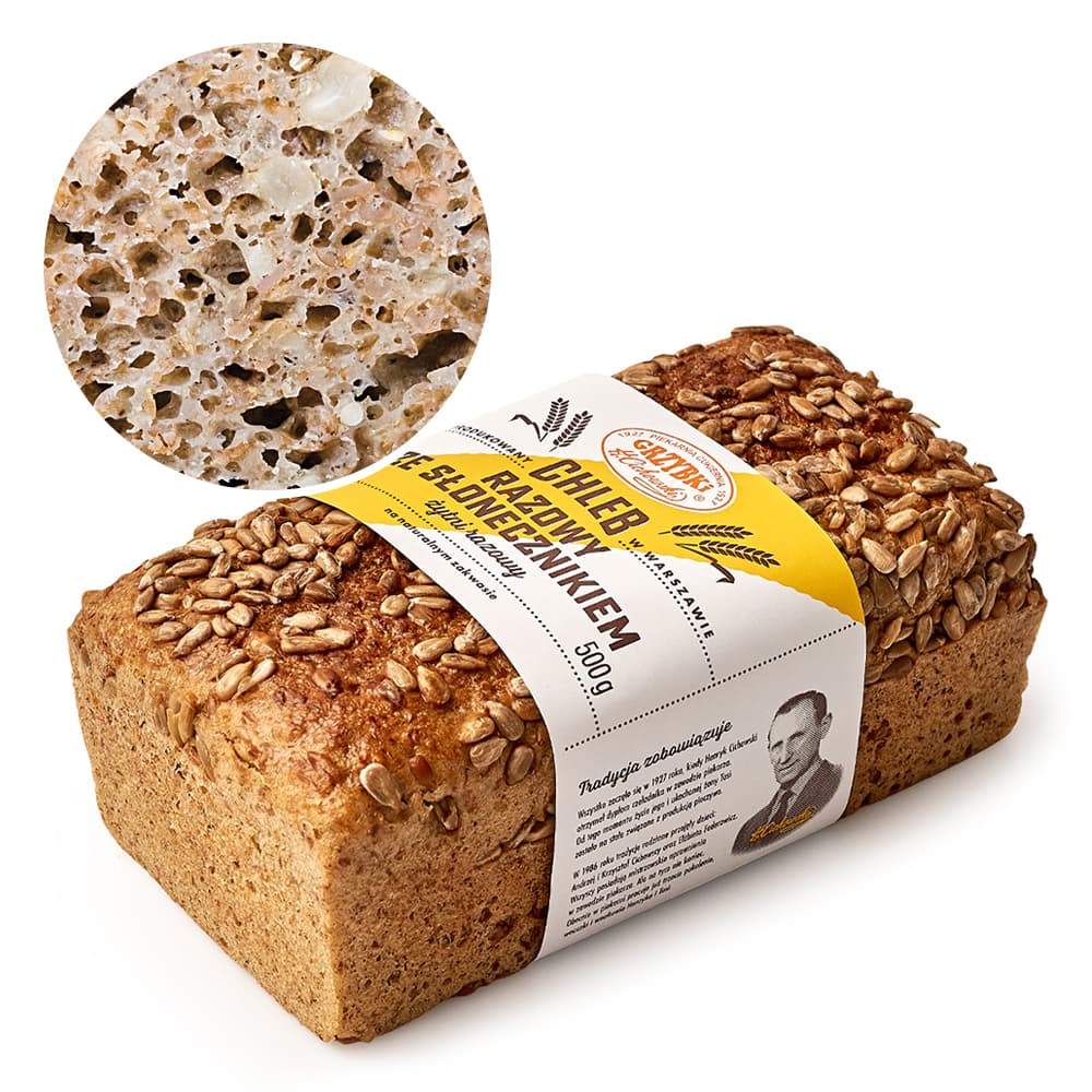 GRZYBKI Chleb razowy ze słonecznikiem 500 g