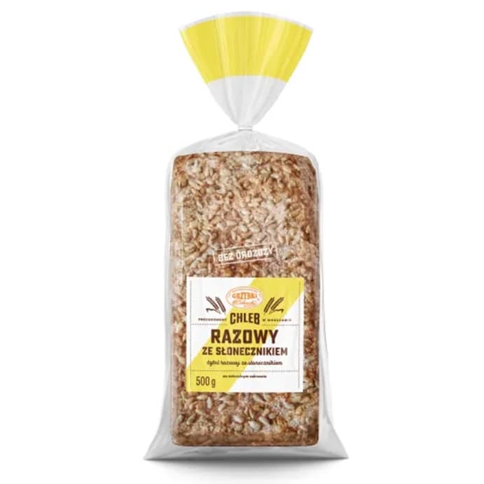 GRZYBKI Chleb razowy ze słonecznikiem krojony 500 g