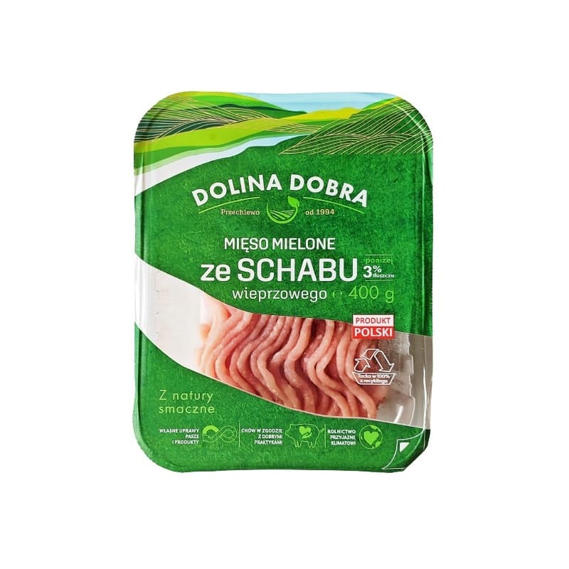 DOLINA DOBRA Mięso mielone ze schabu wieprzowego 400 g