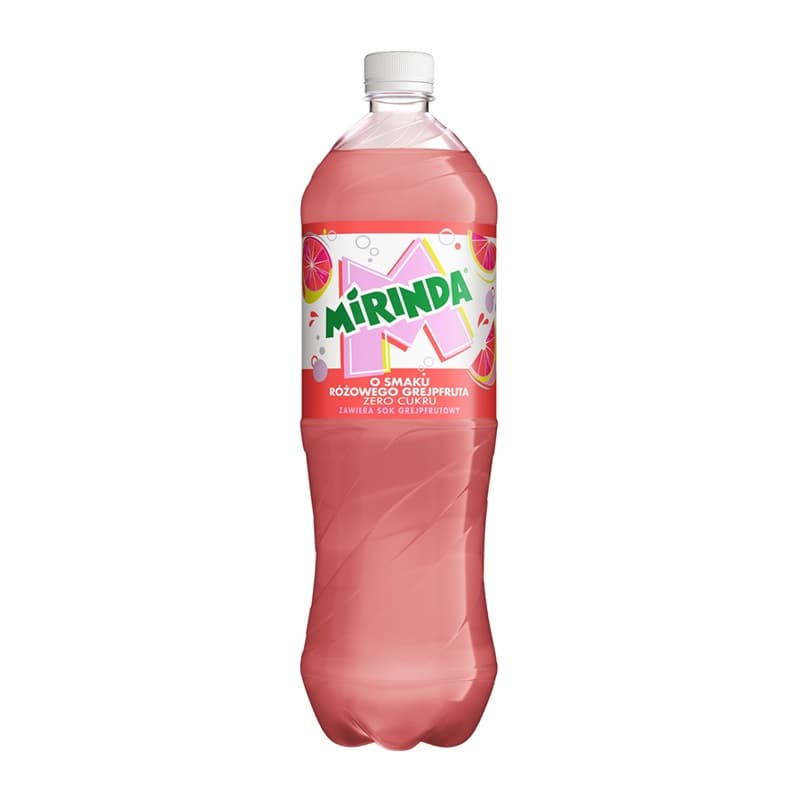 MIRINDA ZERO Napój gazowany o smaku różowego grejpfruta 1500 ml