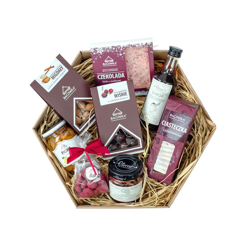 ŚWIĄTECZNY BOX Rzemieślniczy z owocami i syropami 1 szt.