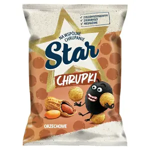 STAR Chrupki kukurydziane orzechowe 125 g STAR Chrupki kukurydziane orzechowe 125 g
