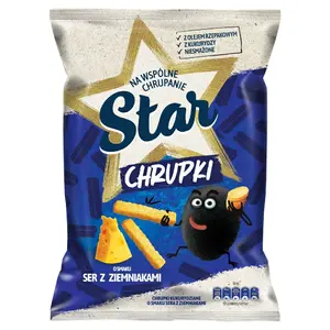 STAR Chrupki kukurydziane o smaku sera z ziemniakami 125 g STAR Chrupki kukurydziane o smaku sera z ziemniakami 125 g
