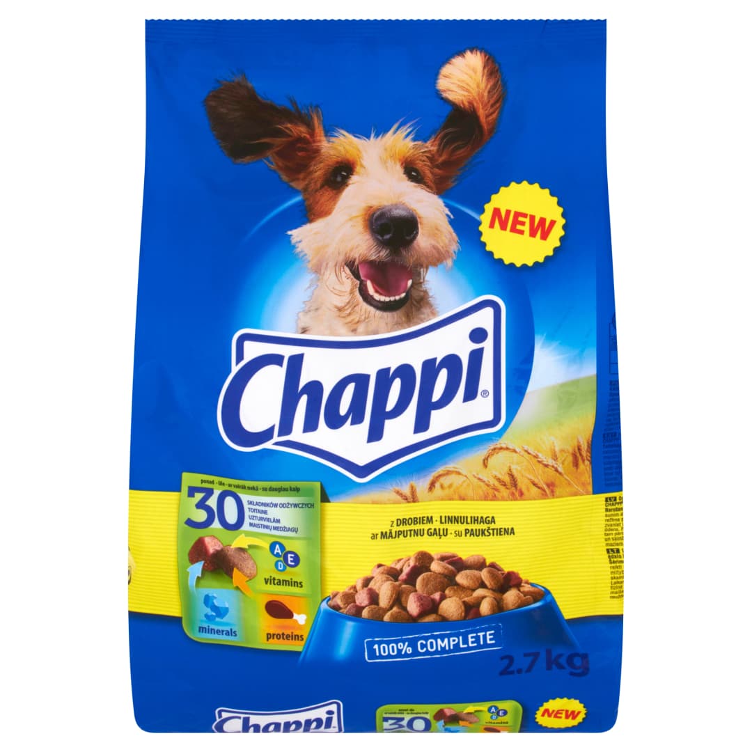 CHAPPI Karma z drobiem i warzywami dla dorosłych psów 2700 g