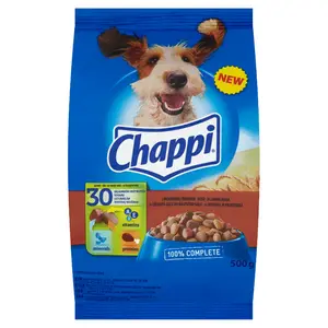 CHAPPI Karma z wołowiną, drobiem i warzywami dla dorosłych psów 500 g CHAPPI Karma z wołowiną, drobiem i warzywami dla dorosłych psów 500 g