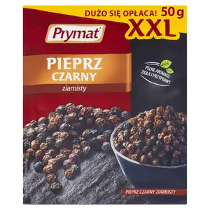 PRYMAT Pieprz czarny ziarnisty XXL 50 g PRYMAT Pieprz czarny ziarnisty XXL 50 g