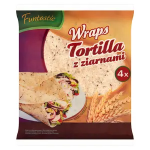 FUNTASTIC Tortilla z ziarnami 4x25 cm 250 g FUNTASTIC Tortilla z ziarnami 4x25 cm 250 g