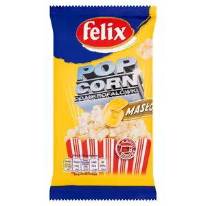 FELIX Popcorn maślany do mikrofalówki 90 g FELIX Popcorn maślany do mikrofalówki 90 g