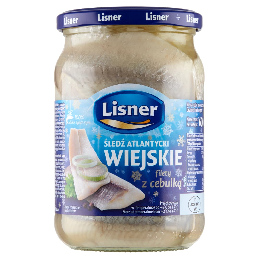 LISNER Filety śledziowe w oleju wiejskie 600 g