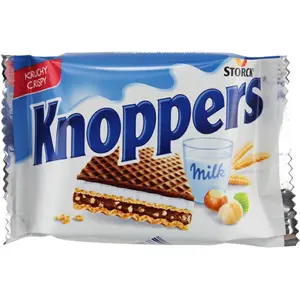 KNOPPERS Wafelek mleczno-orzechowy 25 g KNOPPERS Wafelek mleczno-orzechowy 25 g