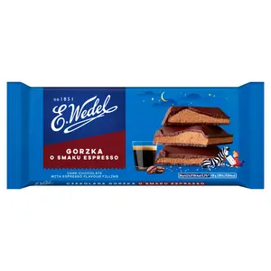 E. WEDEL Czekolada gorzka z nadzieniem o smaku espresso 100 g E. WEDEL Czekolada gorzka z nadzieniem o smaku espresso 100 g