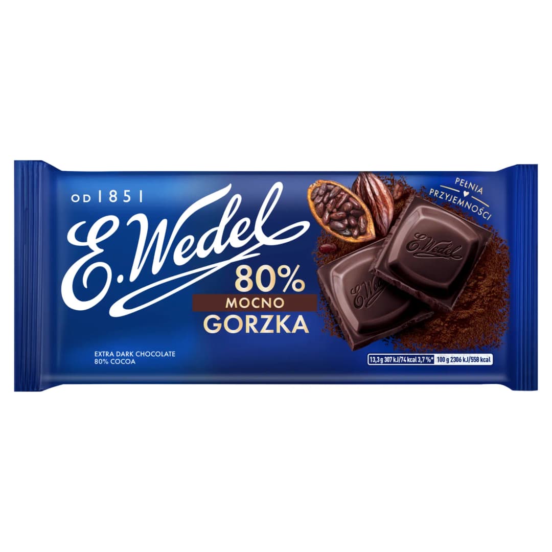 E. WEDEL Czekolada mocno gorzka 80% 80 g