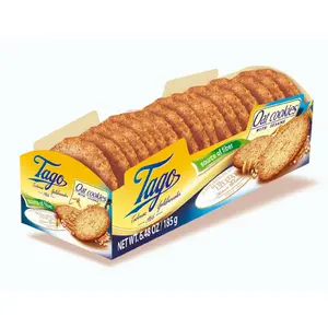 TAGO Ciastka owsiane z sezamem 185 g TAGO Ciastka owsiane z sezamem 185 g