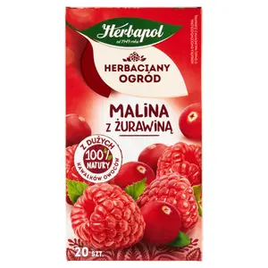 HERBAPOL HERBACIANY OGRÓD Herbatka owocowo-ziołowa malina z żurawiną 20 szt. 54 g HERBAPOL HERBACIANY OGRÓD Herbatka owocowo-ziołowa malina z żurawiną 20 szt. 54 g