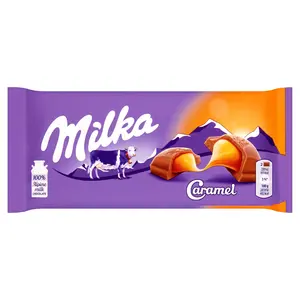 MILKA CARMEL Czekolada mleczna z nadzieniem karmelowym 100 g MILKA CARMEL Czekolada mleczna z nadzieniem karmelowym 100 g