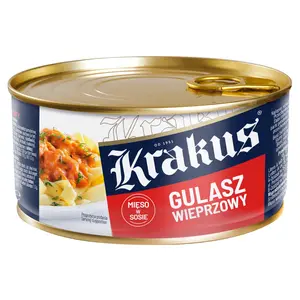 KRAKUS Konserwa gulasz wieprzowy 300 g KRAKUS Konserwa gulasz wieprzowy 300 g