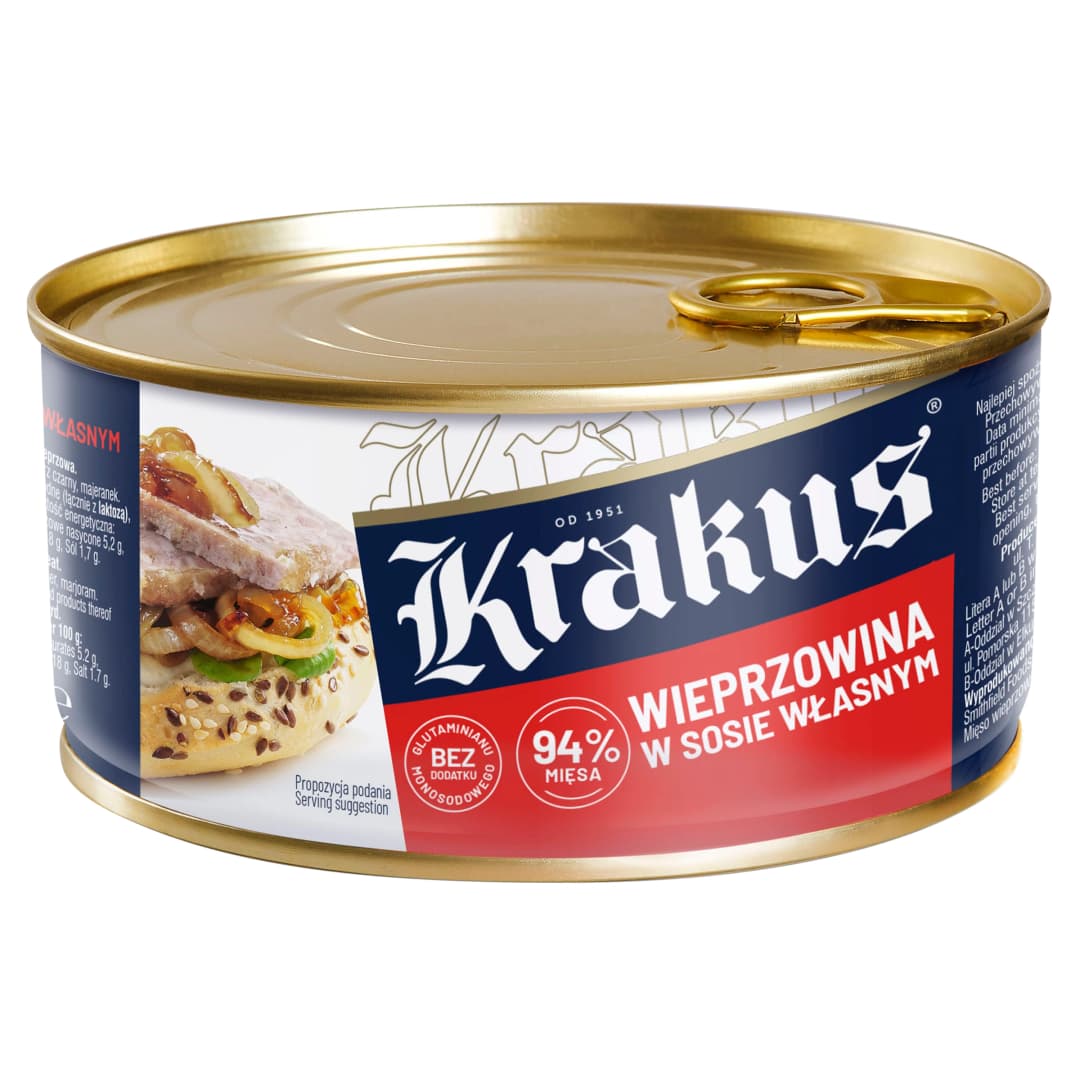 KRAKUS Konserwa wieprzowa w sosie własnym 300 g