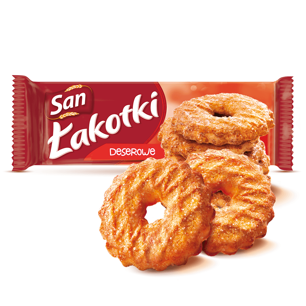 SAN ŁAKOTKI Ciastka deserowe z cukrem 168 g