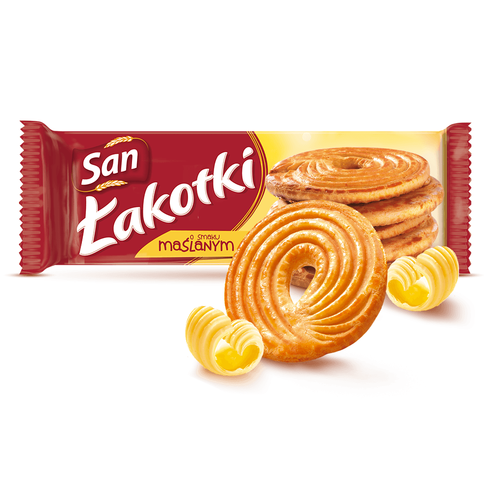 SAN ŁAKOTKI Ciastka maślane 168 g