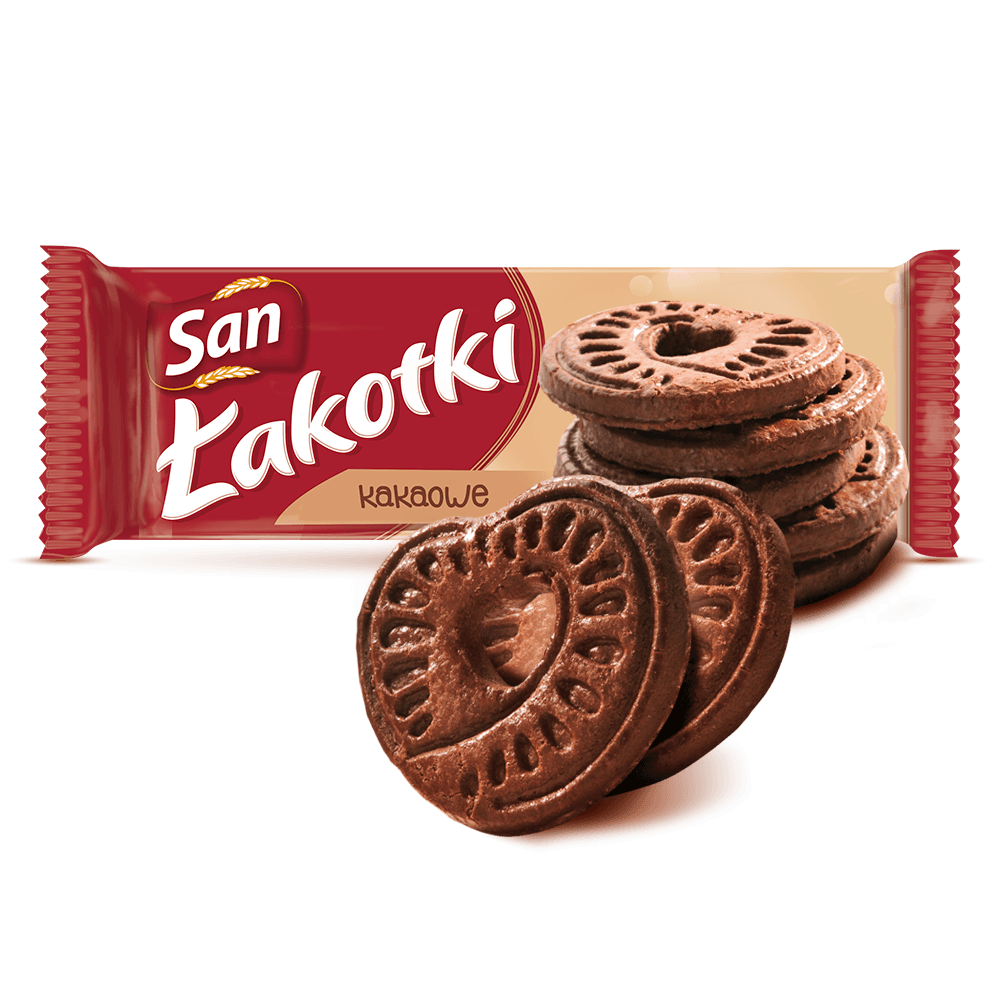 SAN ŁAKOTKI Ciastka kakaowe 168 g