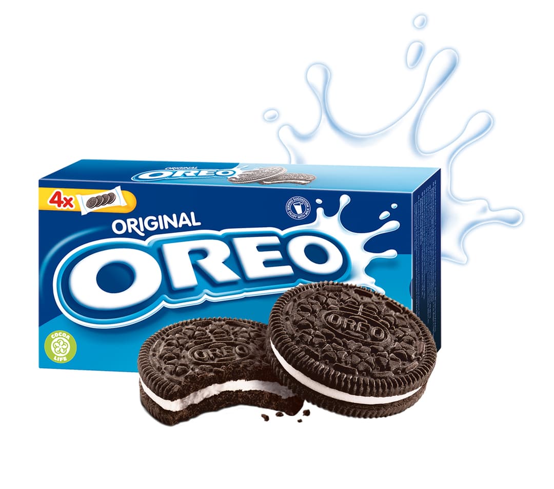 OREO ORIGINAL Ciastka kakaowe z nadzieniem o smaku waniliowym 176 g