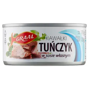 GRAAL Tuńczyk kawałki w sosie własnym 170 g GRAAL Tuńczyk kawałki w sosie własnym 170 g