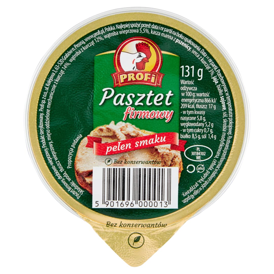 PROFI Pasztet firmowy drobiowo-wieprzowy 131 g