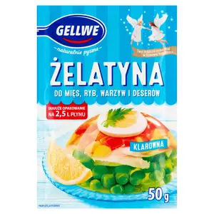 GELLWE Żelatyna spożywcza wieprzowa 50 g GELLWE Żelatyna spożywcza wieprzowa 50 g