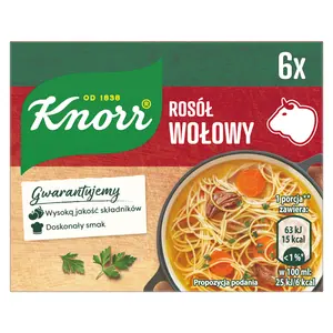 KNORR Rosół wołowy 6 kostek 60 g KNORR Rosół wołowy 6 kostek 60 g