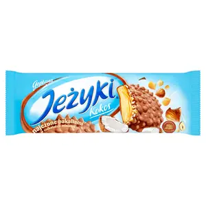 GOPLANA JEŻYKI Herbatniki w czekoladzie mlecznej kokosowe 140 g GOPLANA JEŻYKI Herbatniki w czekoladzie mlecznej kokosowe 140 g