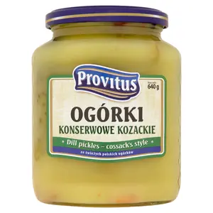 PROVITUS Ogórki konserwowe kozackie 640 g PROVITUS Ogórki konserwowe kozackie 640 g