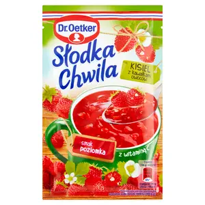 DR. OETKER SŁODKA CHWILA Kisiel poziomkowy z kawałkami owoców 31 g DR. OETKER SŁODKA CHWILA Kisiel poziomkowy z kawałkami owoców 31 g