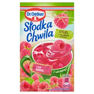 DR. OETKER SŁODKA CHWILA Kisiel malinowy z kawałkami owoców 31 g DR. OETKER SŁODKA CHWILA Kisiel malinowy z kawałkami owoców 31 g