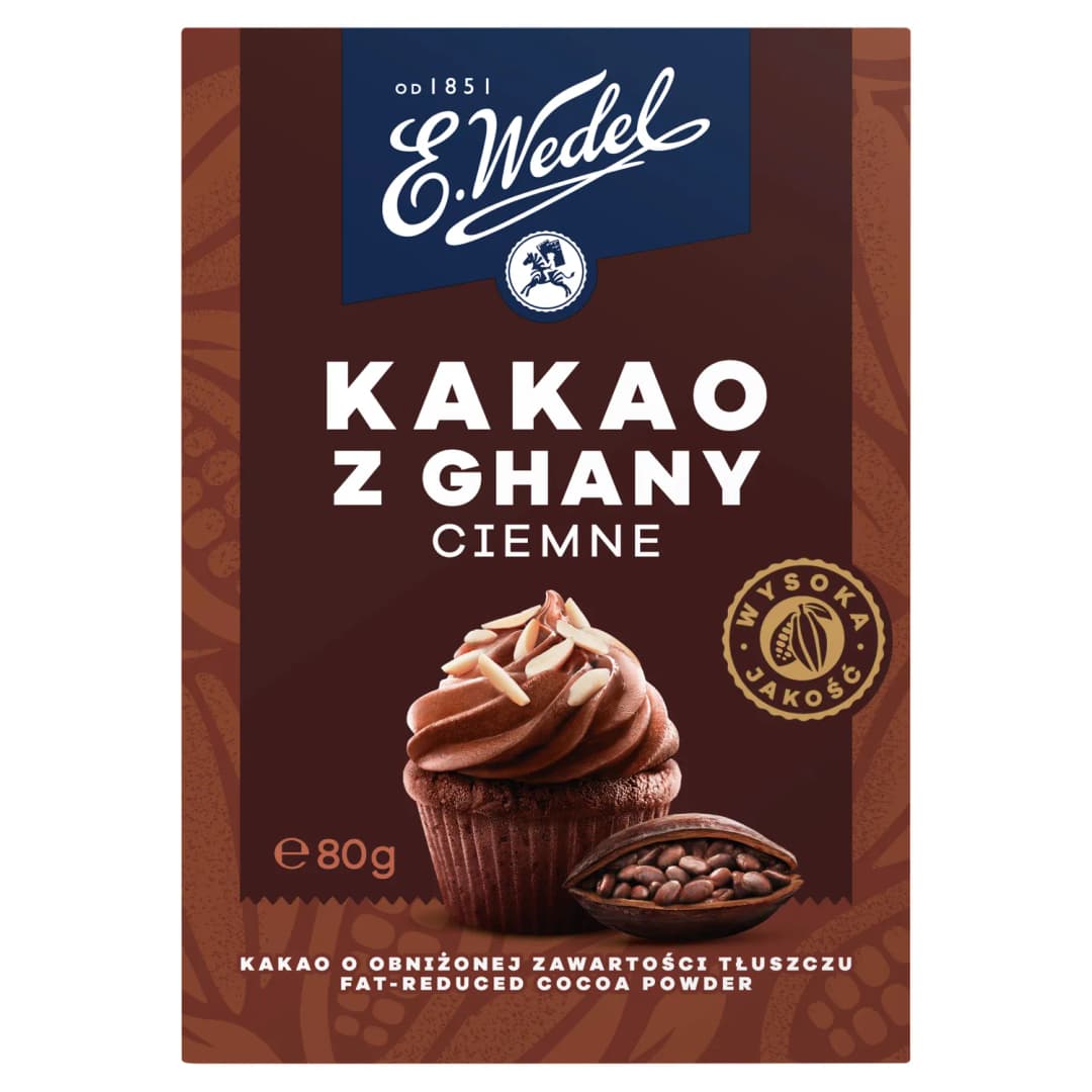 E. WEDEL Kakao ciemne z Ghany 80 g