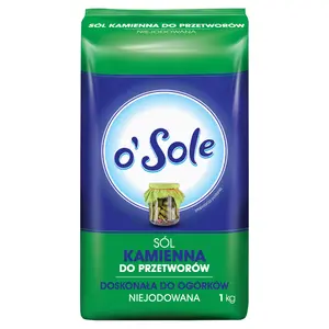 O'SOLE Sól kamienna niejodowana do przetworów 1000 g O'SOLE Sól kamienna niejodowana do przetworów 1000 g