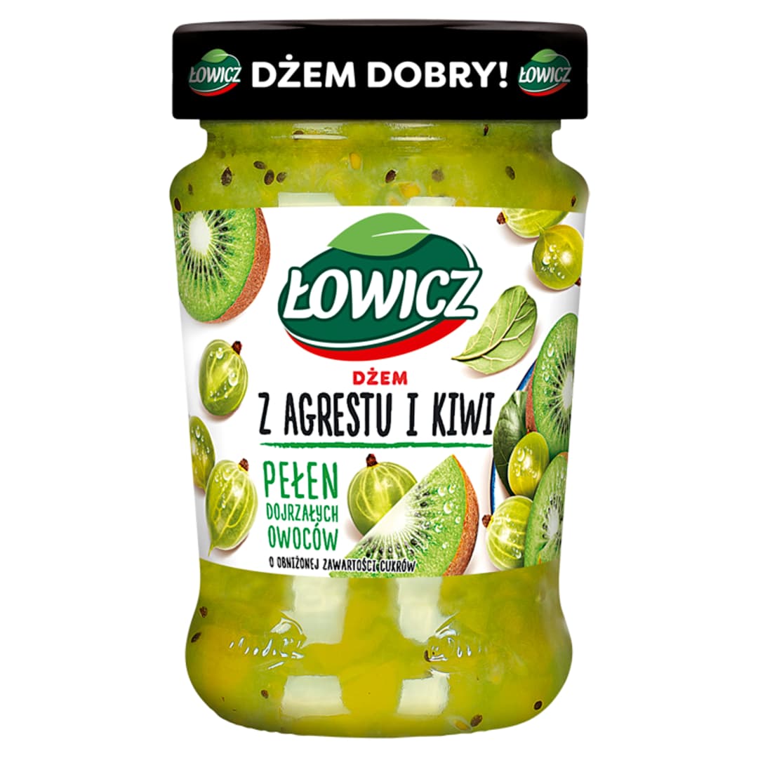 ŁOWICZ Dżem Kiwi-Agrest niskosłodzony 280 g