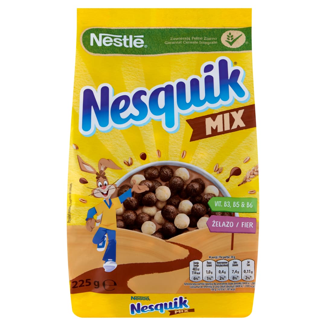 NESTLÉ Płatki Nesquik Duo z białą czekoladą 225 g
