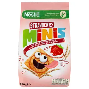 NESTLÉ Płatki Minis Truskawkowe 250 g NESTLÉ Płatki Minis Truskawkowe 250 g
