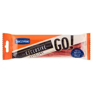 TARCZYŃSKI EXCLUSIVE GO! Kabanosy drobiowe z dodatkiem wieprzowiny 50 g TARCZYŃSKI EXCLUSIVE GO! Kabanosy drobiowe z dodatkiem wieprzowiny 50 g