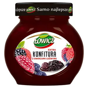ŁOWICZ Konfitura owoce leśne niskosłodzona 240 g ŁOWICZ Konfitura owoce leśne niskosłodzona 240 g